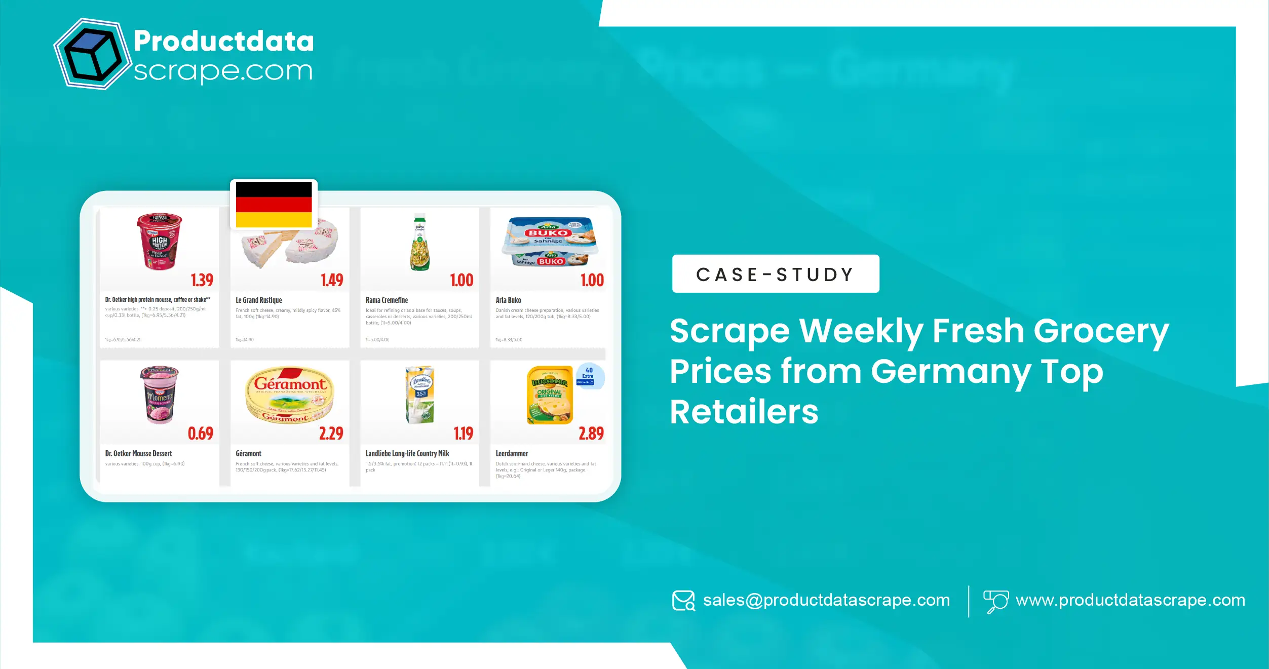 Scrape Weekly Fresh Grocery Prices from Germany Top Retailers